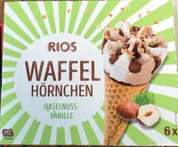 Waffel Hörnchen Haselnuss-Vanille