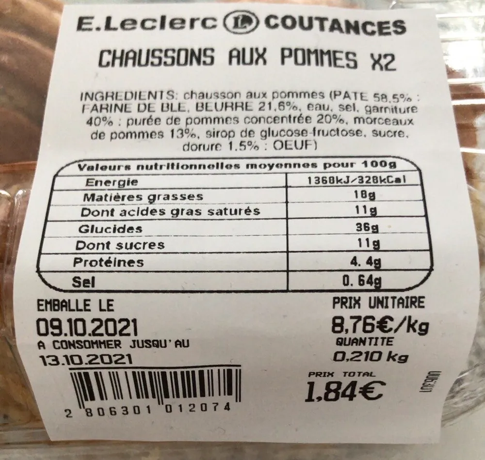 Chaussons aux pommes