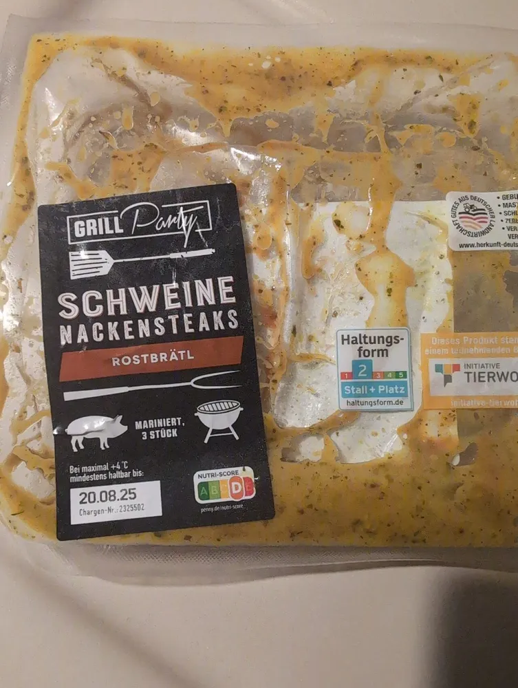 Schweine Nackensteaks Rostbrätl