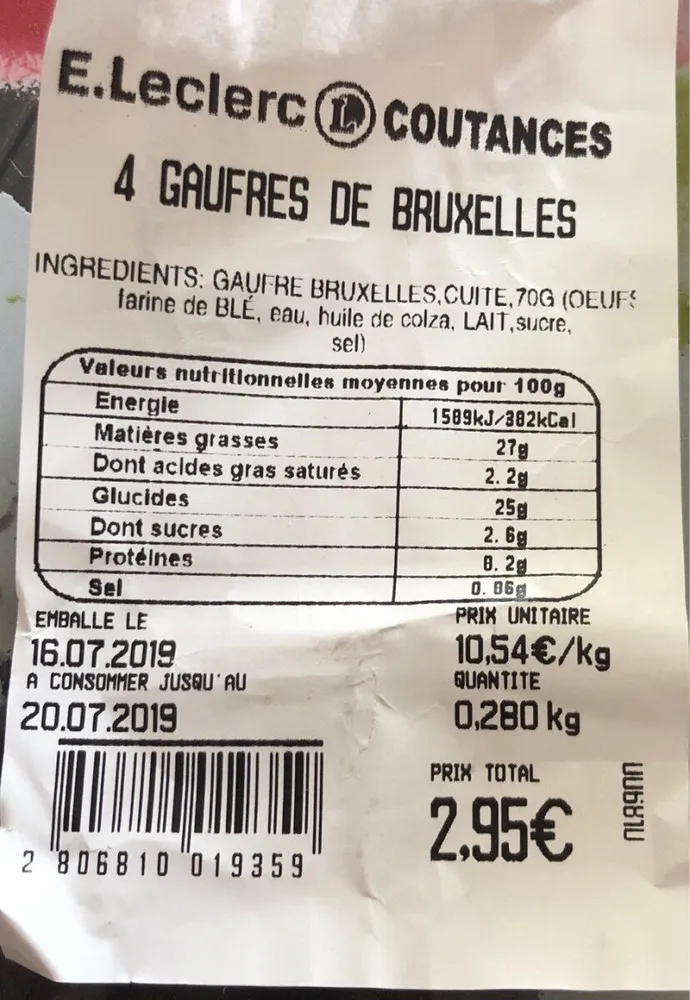 Gaufres de bruxelle