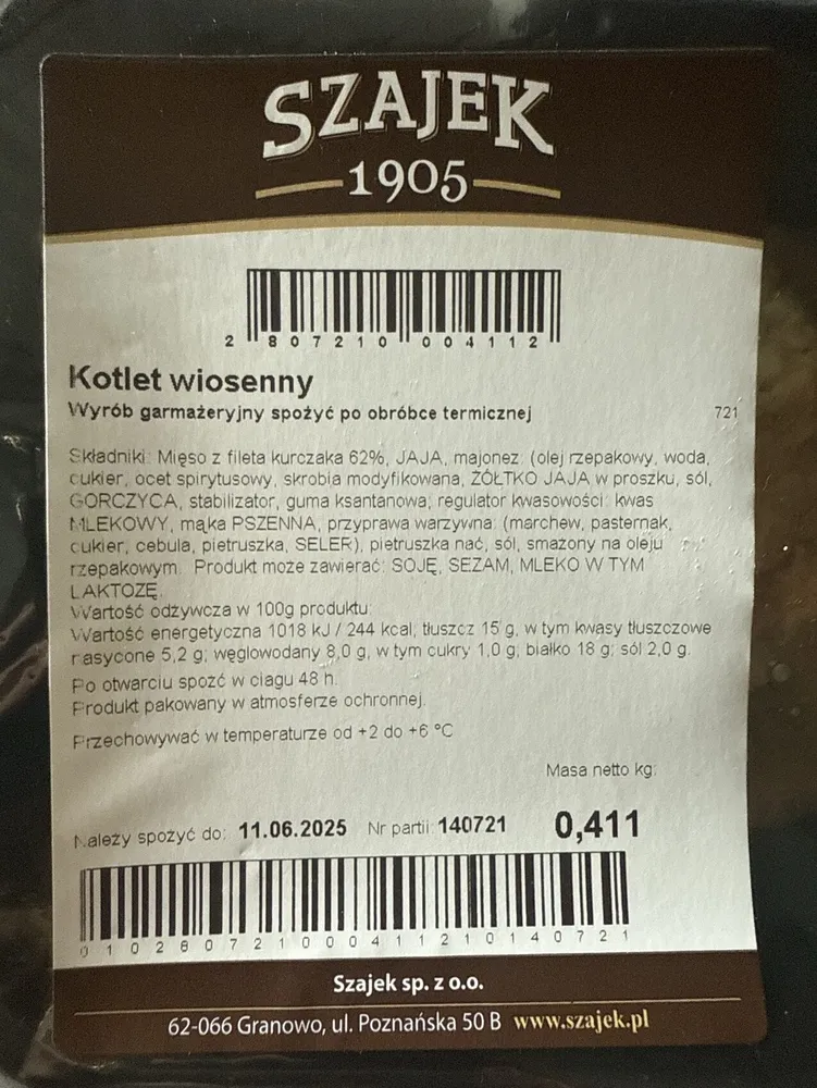 Kotlet Wiosenny
