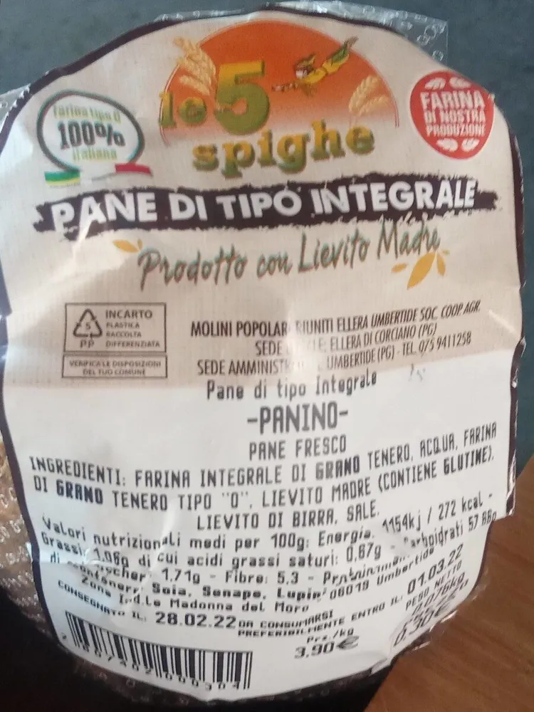 Pane di tipo integrale