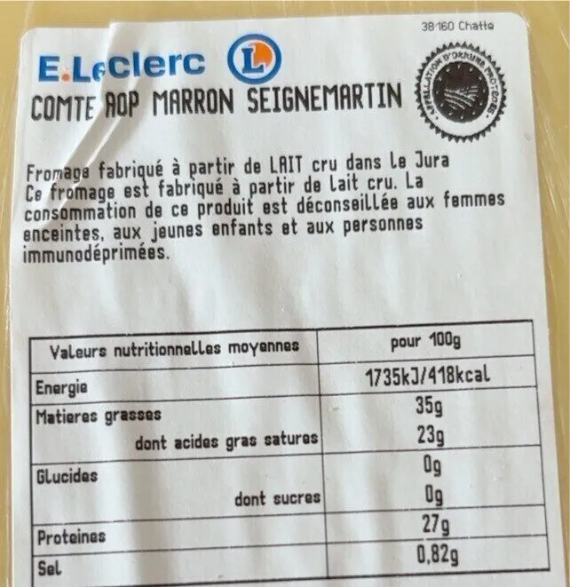 Comte aop marron seignemartin