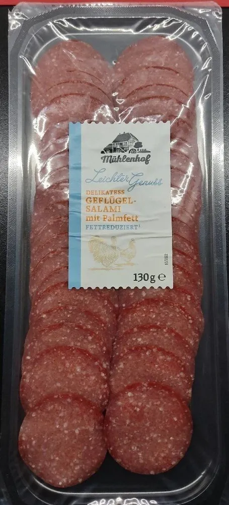 Delikates Geflügelsalami mit Palmfett