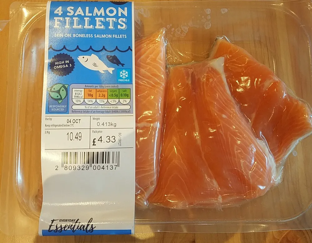 4 salmon fillets