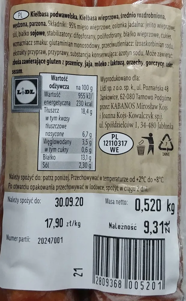 Kiełbasa podwawelska