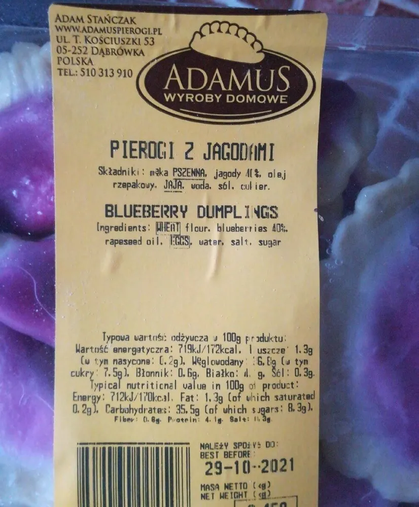 Blueberry dumplings