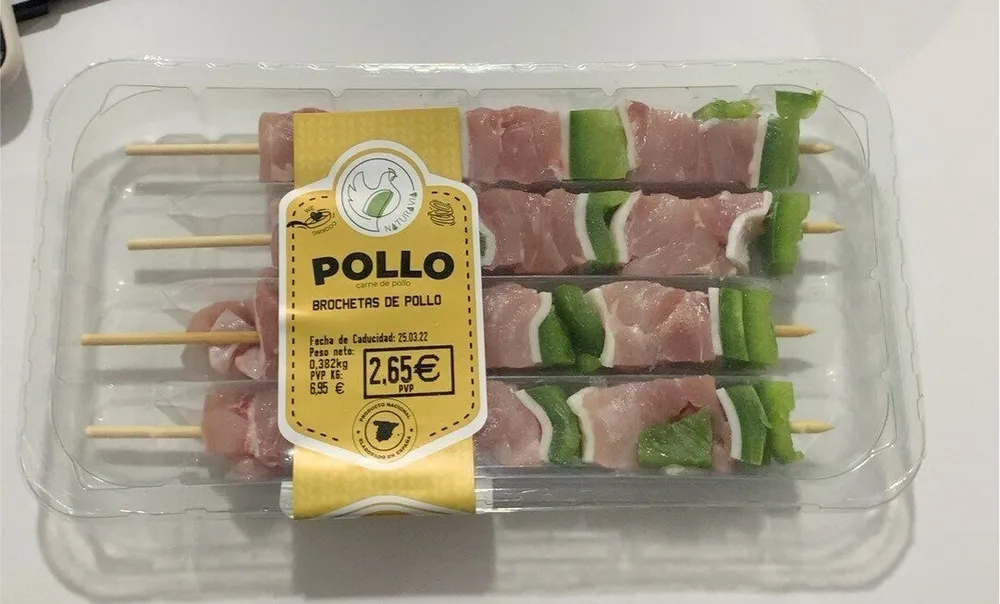Brochetas de pollo