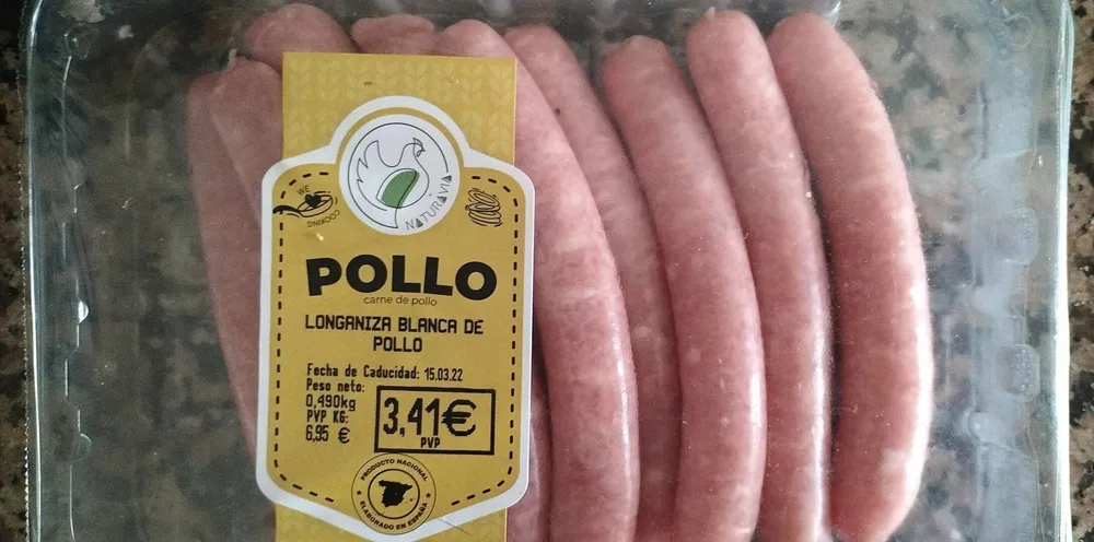Longaniza blanca de pollo