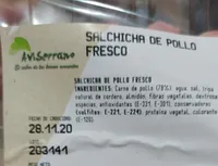 Salchicha de pollo fresco