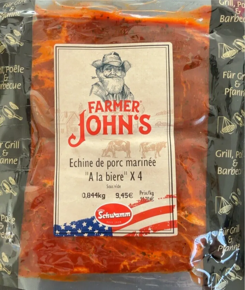 Echine de porc marinées
