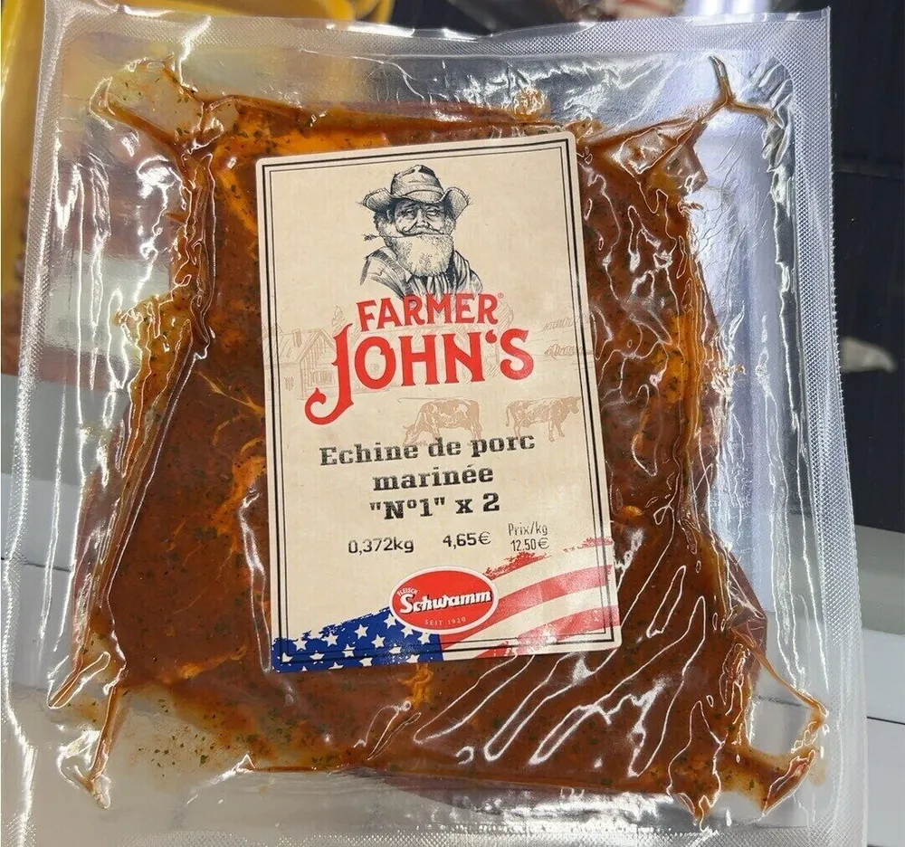 Farmer john's echine de porc marinée