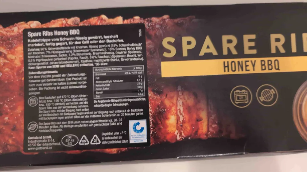 Spare ribs Honey BBQ
