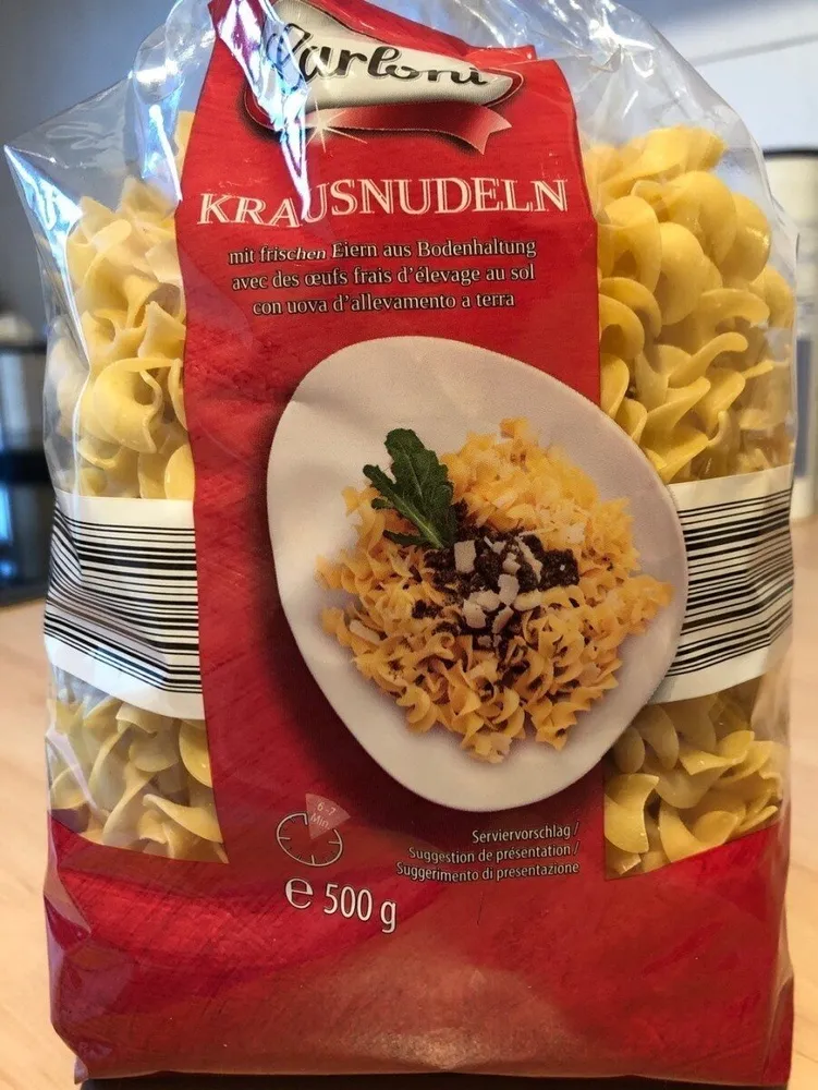 Pates aux oeufs Krausnudeln