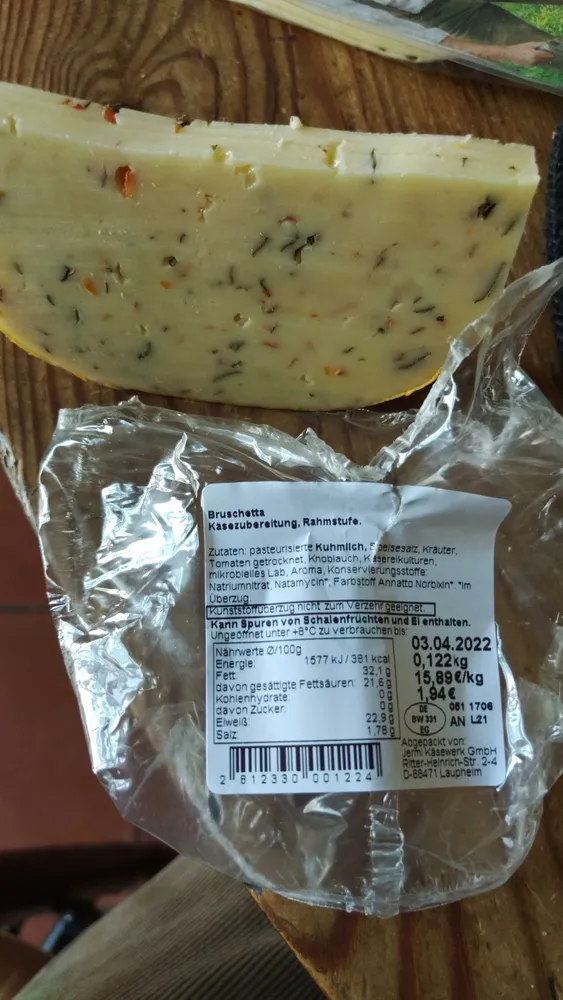 Bruschetta Käsezubereitung