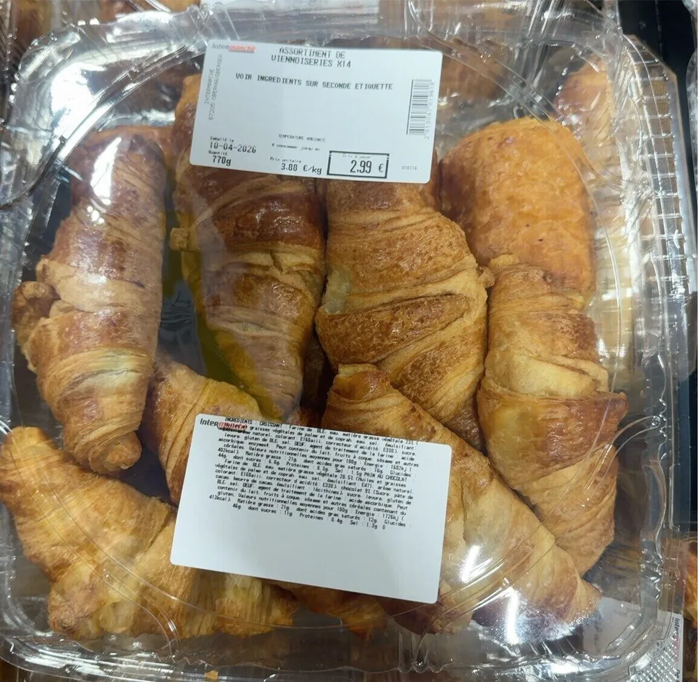 Assortiment de viennoiseries x14