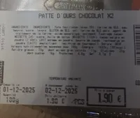 Patte d'ours chocolat