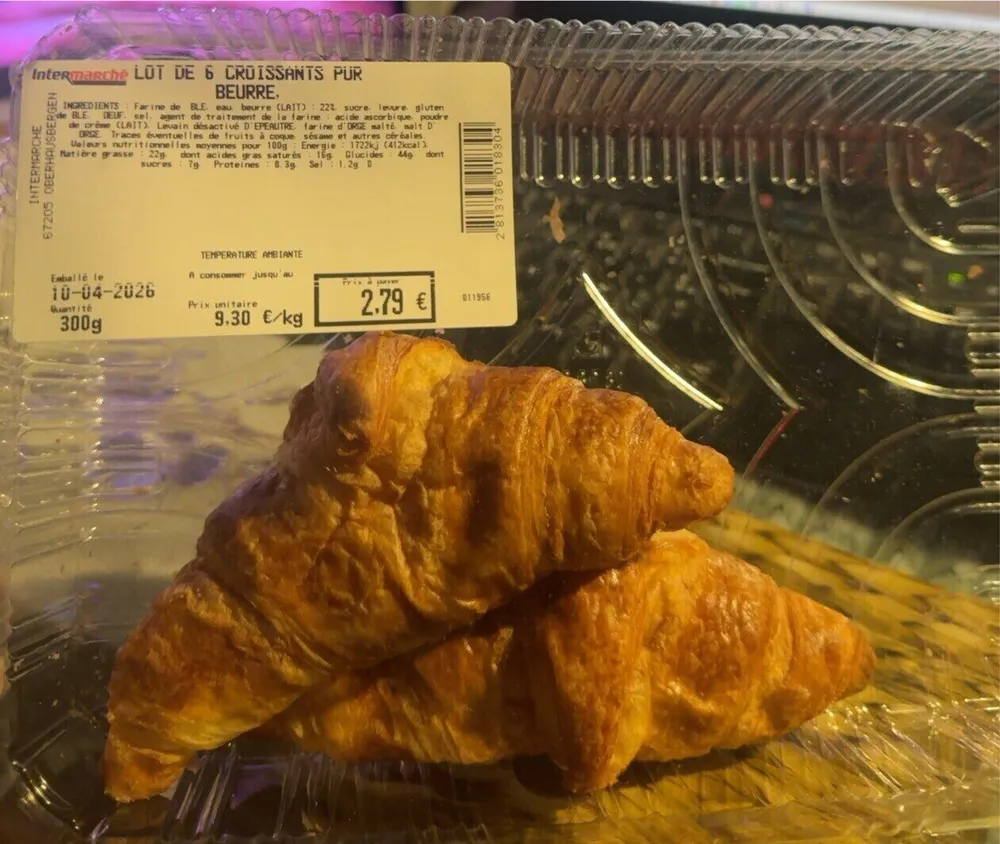 Lot de 6 croissants pur beurre