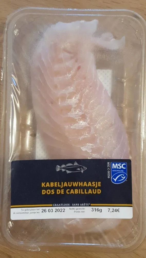 Dos de cabillaud