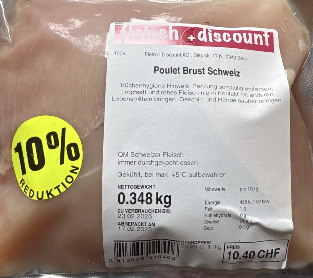 Poulet Brust Schweiz