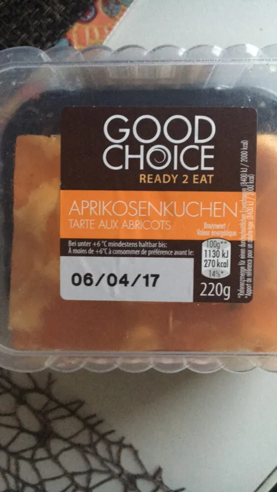 Tarte aux abricots (Good choice)
