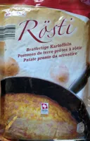 Rösti pommes de terres prêtes à rôtir