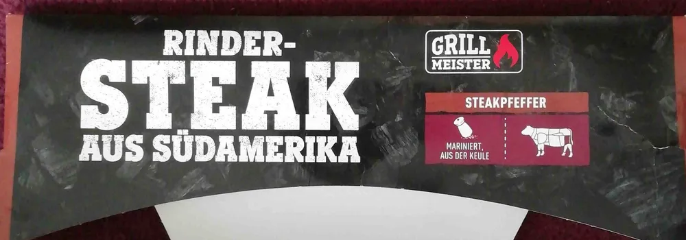Rindersteak, mariniert mit Steakpfeffer