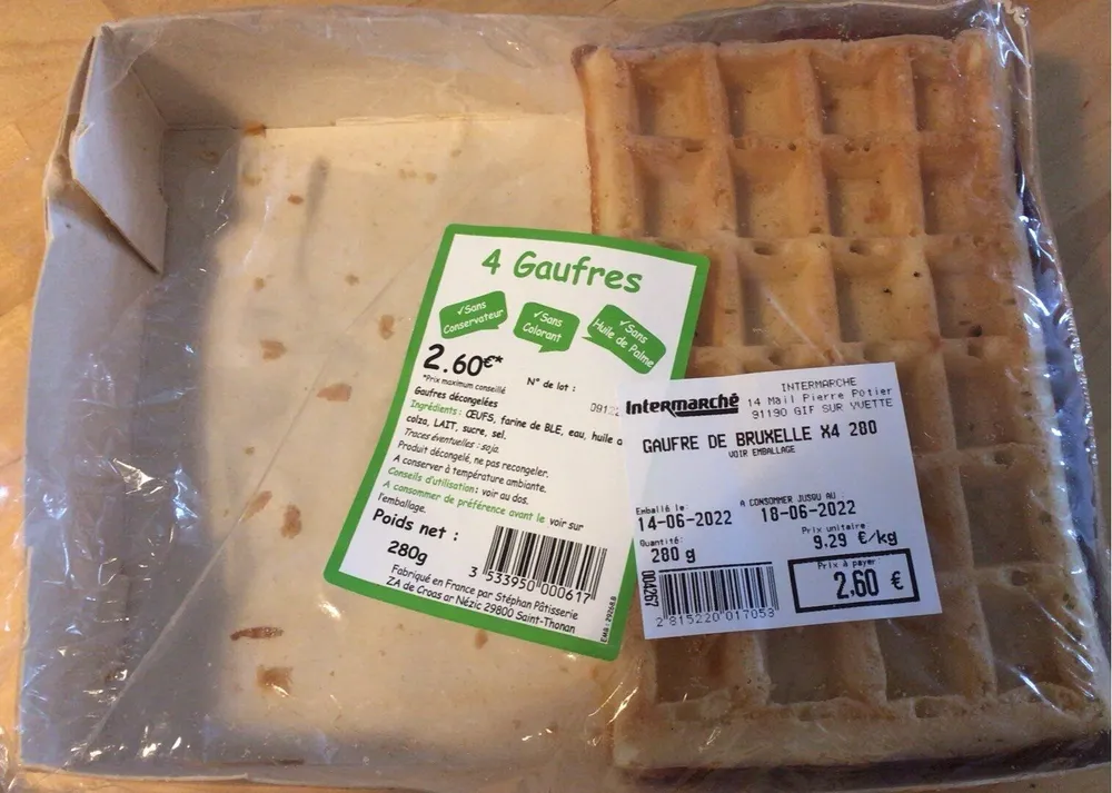 4 gaufres