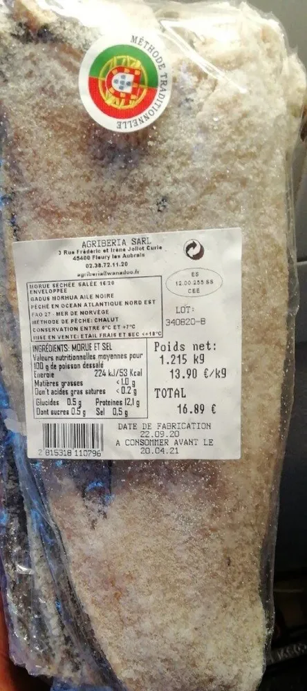 Morue séchée salée