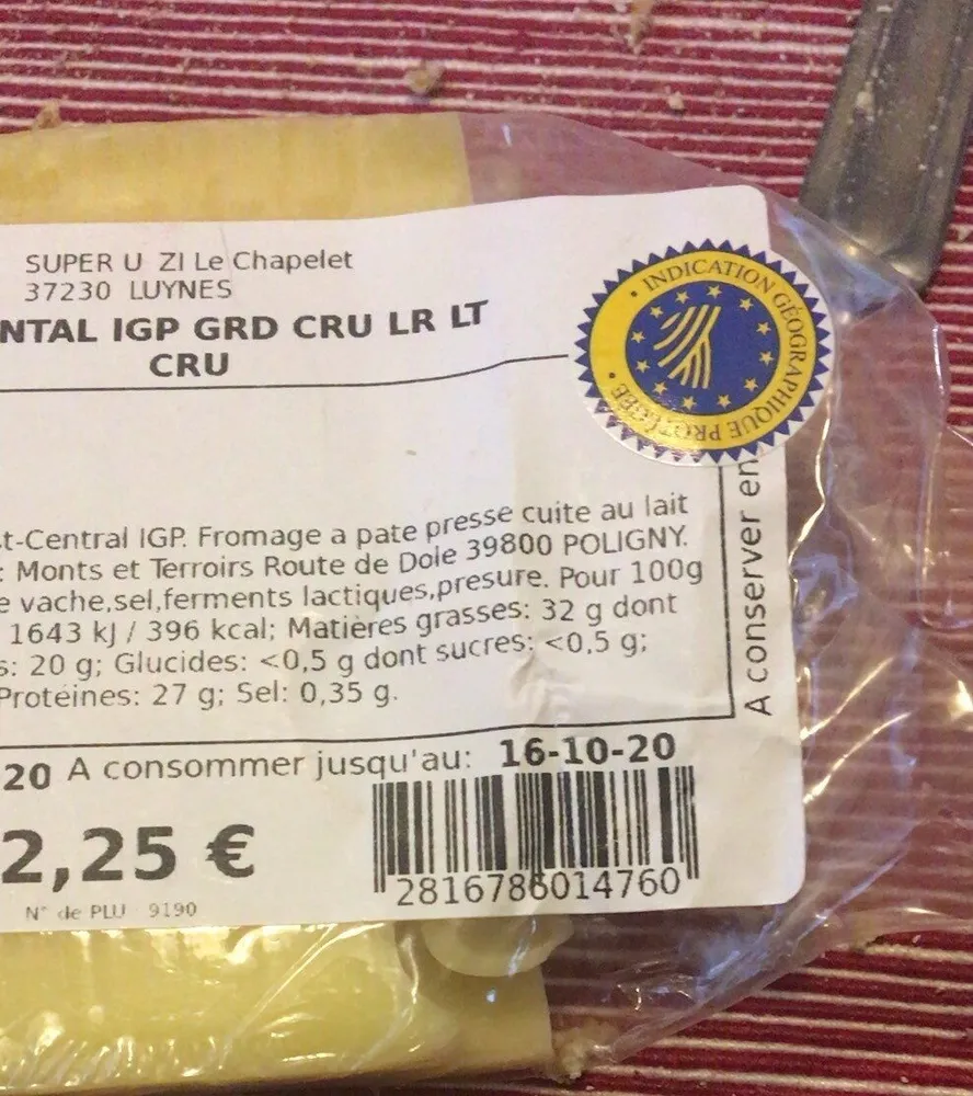 Emmental igp grd cru