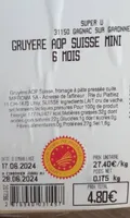 Gruyere aop suisse