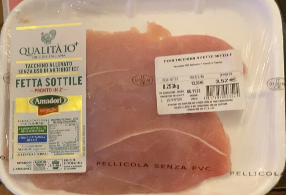 Fesa tacchino a fette sottili