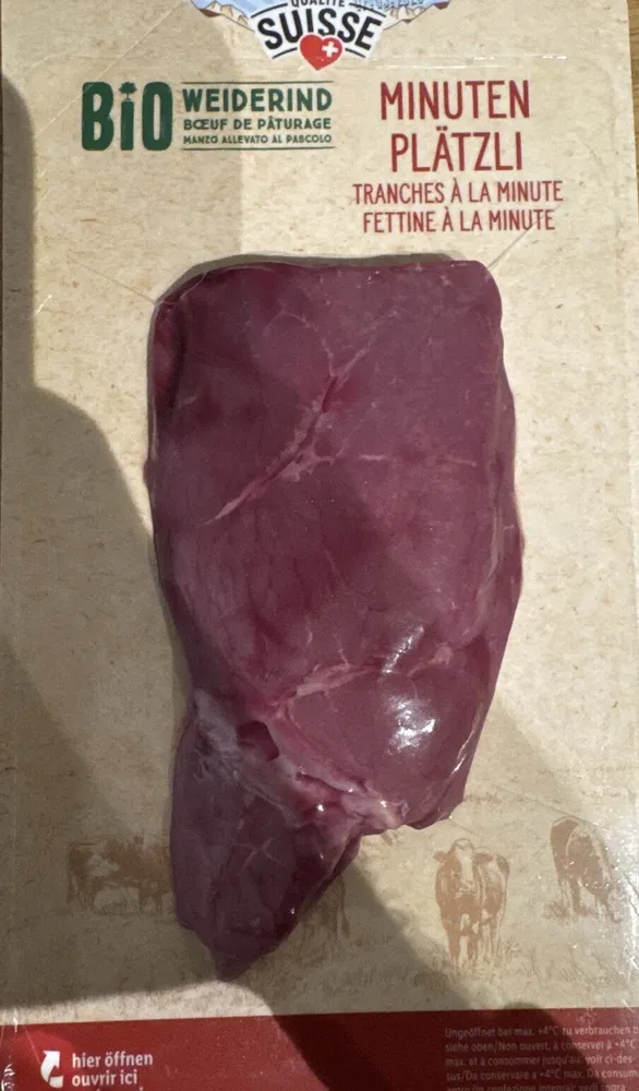 Bio Weidenrind Minuten Plätzli