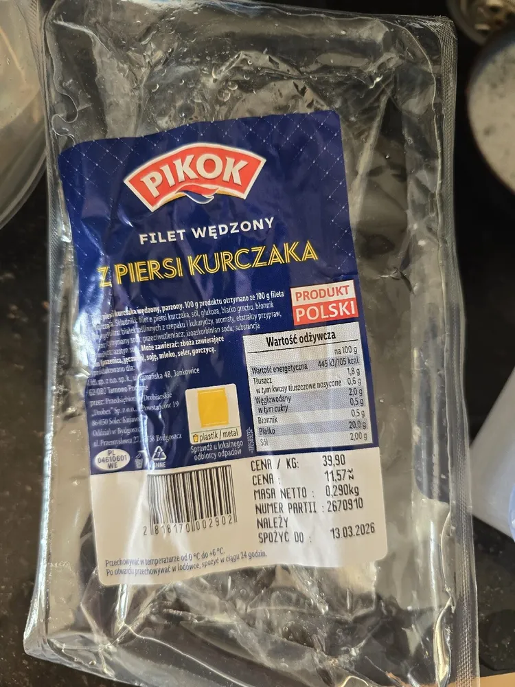 Filet Wędzony Z Piersi Kurczaka