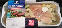 Grillpfanne mit gewürztem Tilapiafilet und Gemüse