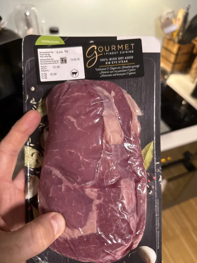 Irish dry ages Rib eye Steak