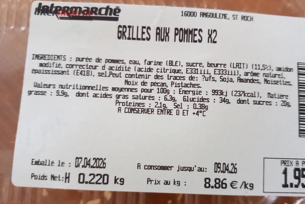 Grillé aux pommes françaises