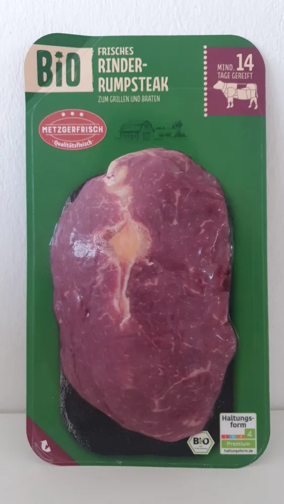 Frisches Bio Rinder-Rumpsteak