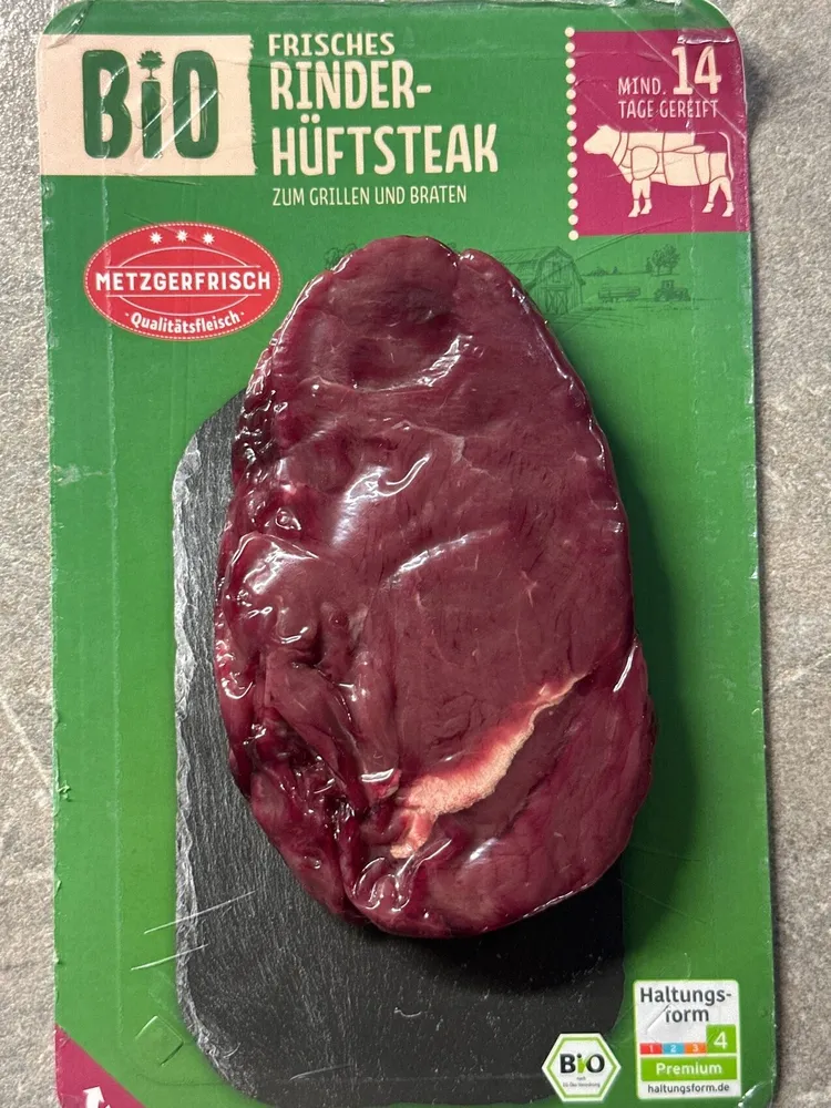 frisches Bio Rinder-Hüftsteak