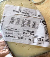Tomme pyrenees igp noire vache