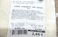 Tomme Pyrénées igp noire