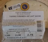 Tommes Pyrénées IGP