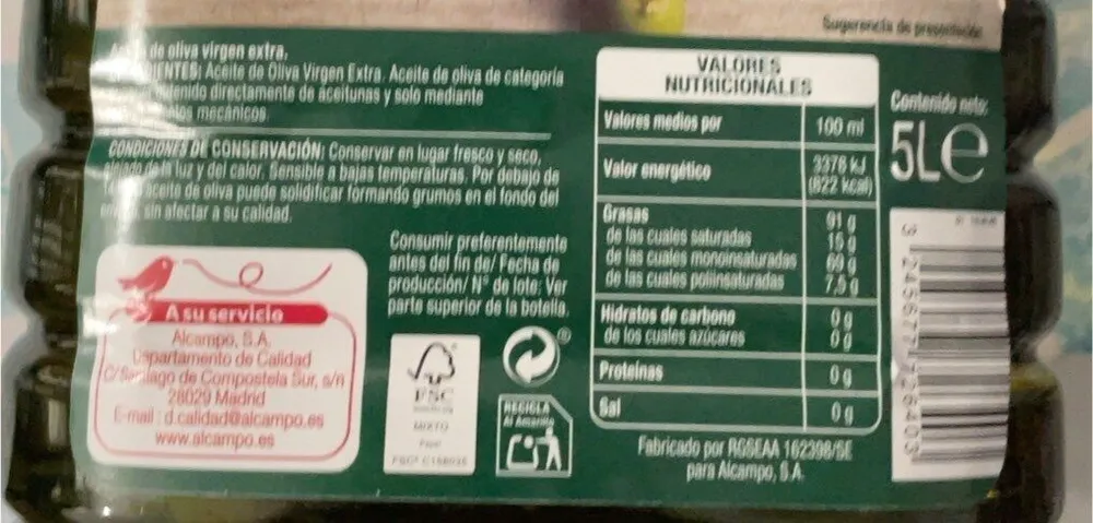 Aceite virgen extra