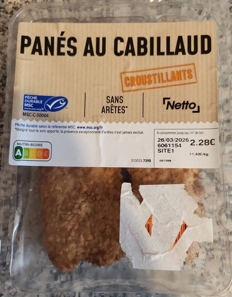 Panés au Cabillaud