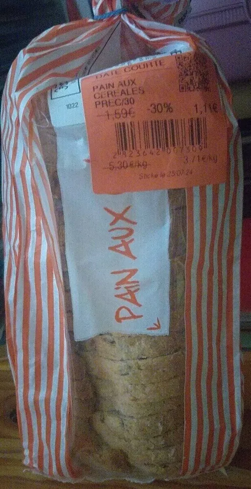 Tranche de pain au céréales