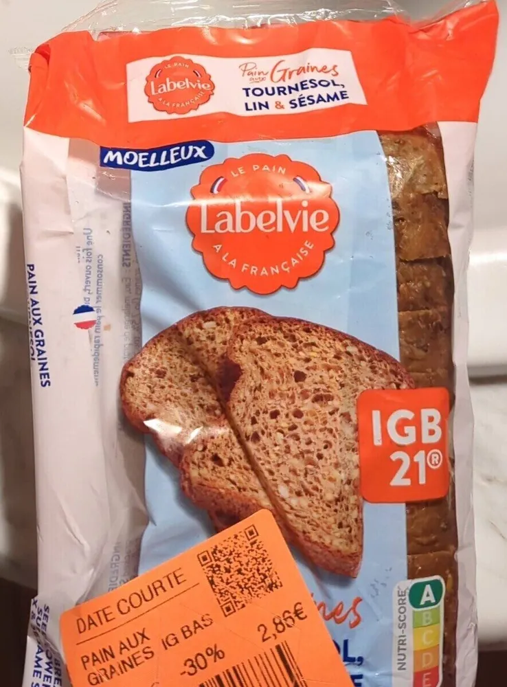 Pain aux Graines Tournesol, lin, et sésame