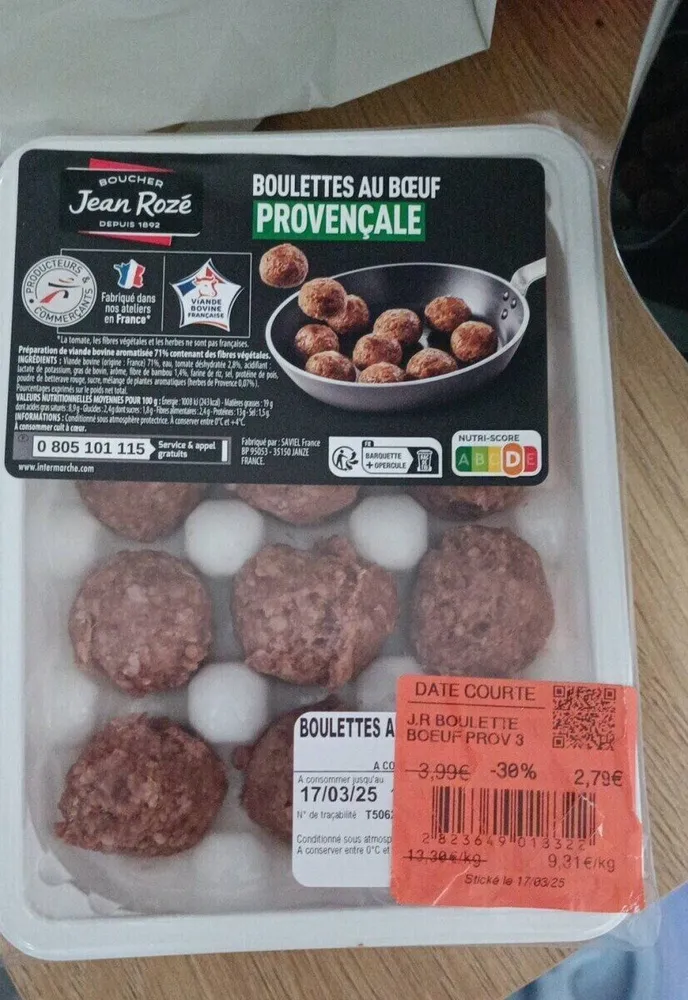 Boulettes de boeuf provençale
