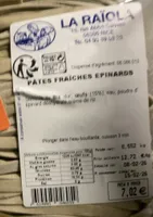 Pâtes fraiches epinards