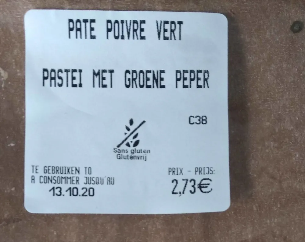 Pate poivre vert