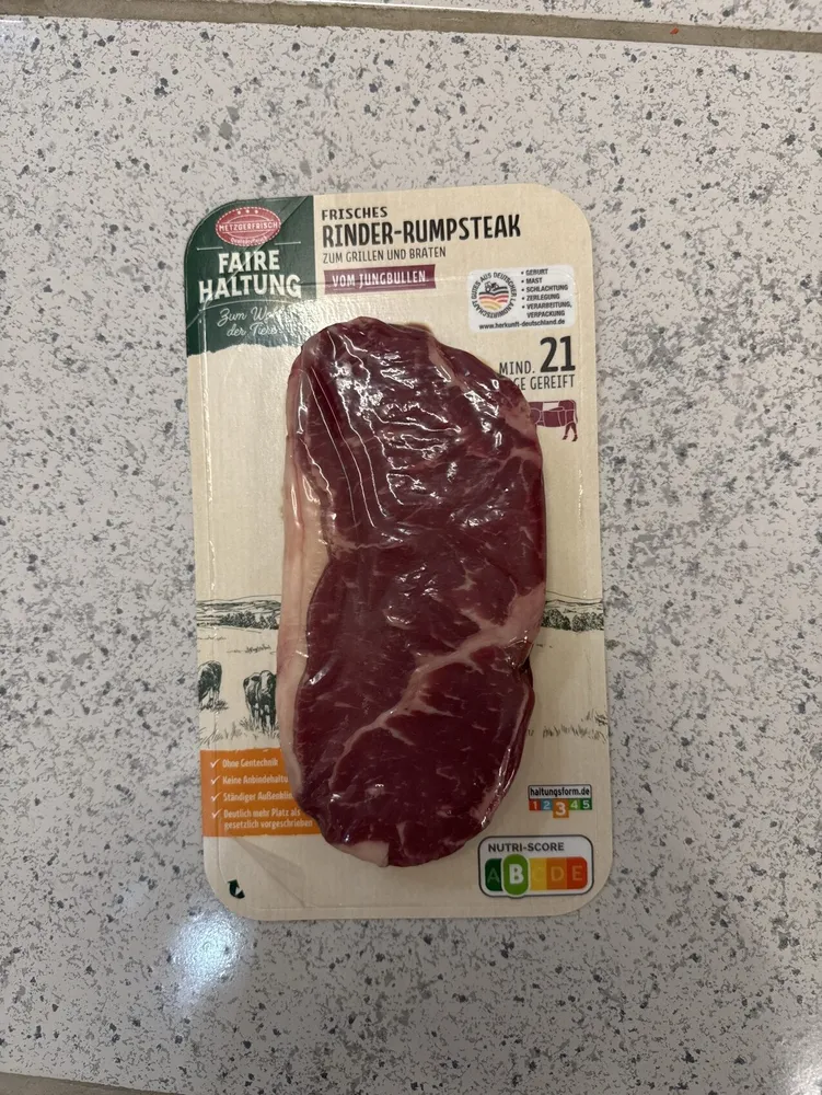 Frisches Rinder-Rumpsteak